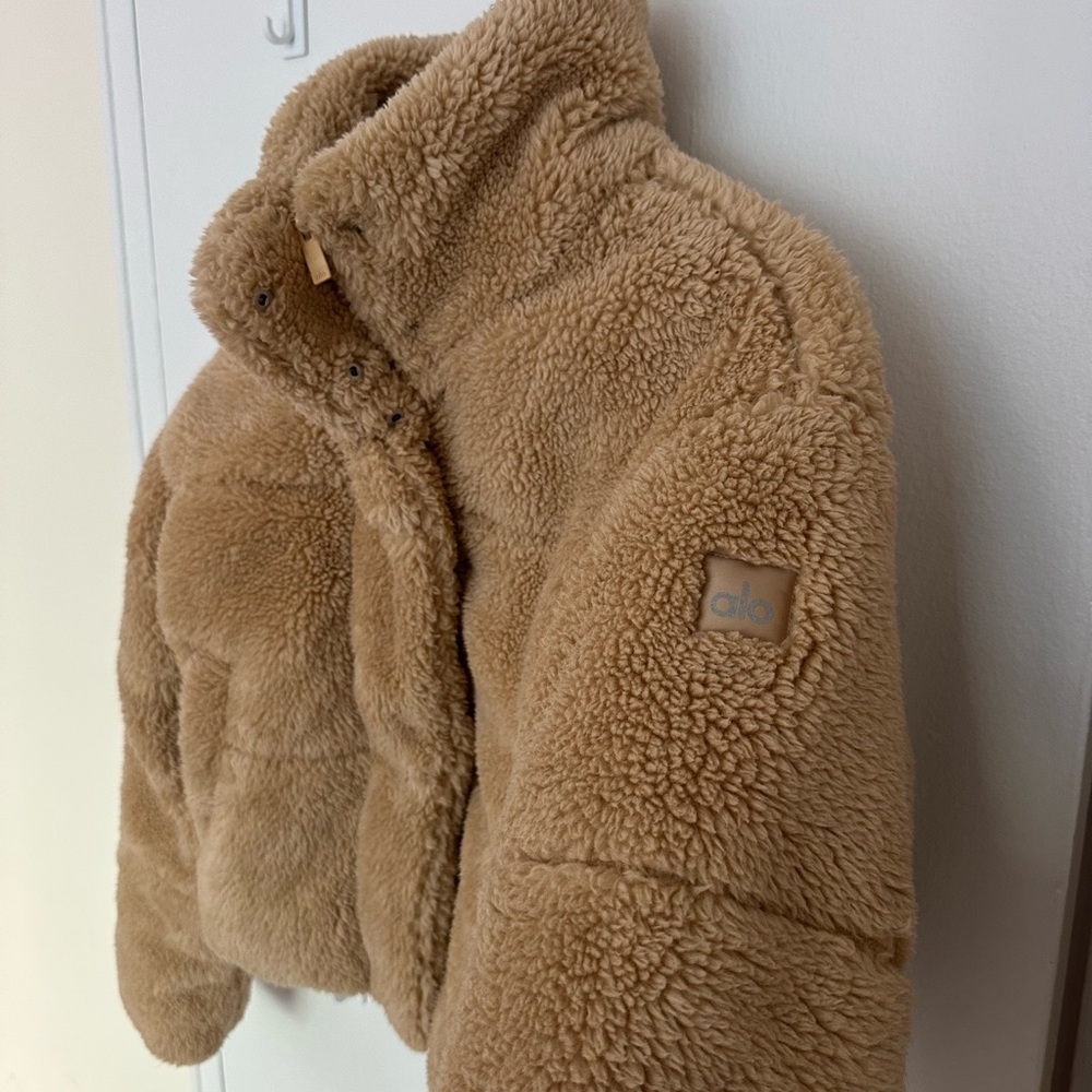 ALO Yoga Brown Fleece Puffer Jacket